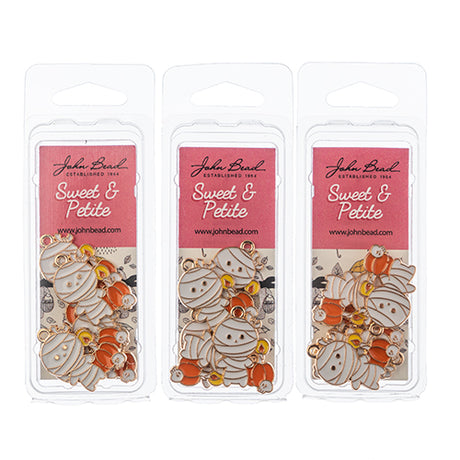 DZ0466-05: Zinc Charm Halloween 25x18mm Mummy w/Pumpkin 6PPK