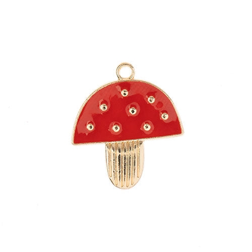 DZ0467-002: Zinc Charm 20x23mm Mushroom 4PPK