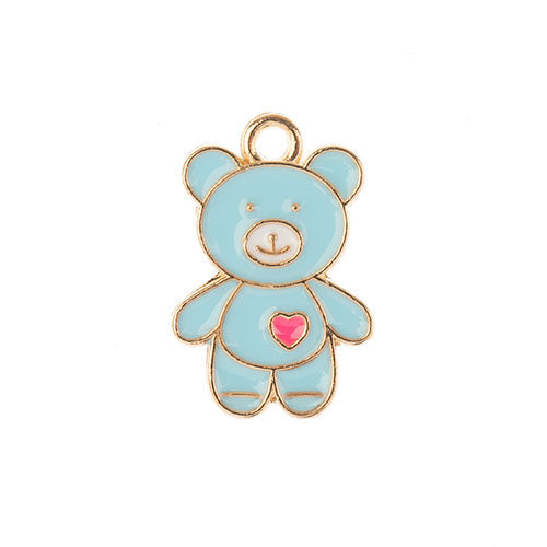 DZ0467-037: Zinc Charm 20x13mm Teddy Bear 10PPK