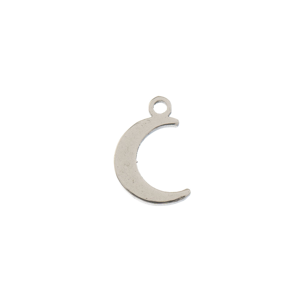 DZ0468-003: Steel Charm 7.5x9.5mm Crescent Moon SPL 10PPK