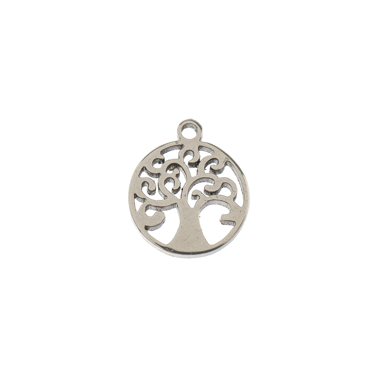 DZ0468-011: Steel Charm 8.2x9.7mm Tree of Life SPL 10PPK