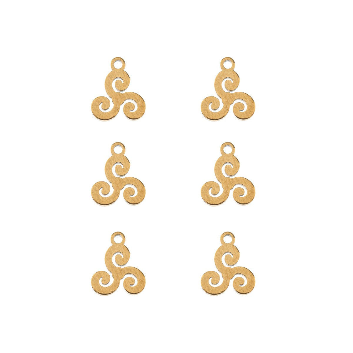 DZ0468-030: Zinc Charms 9.8x8.7mm Pinwheel Gold Plated - 10PPK