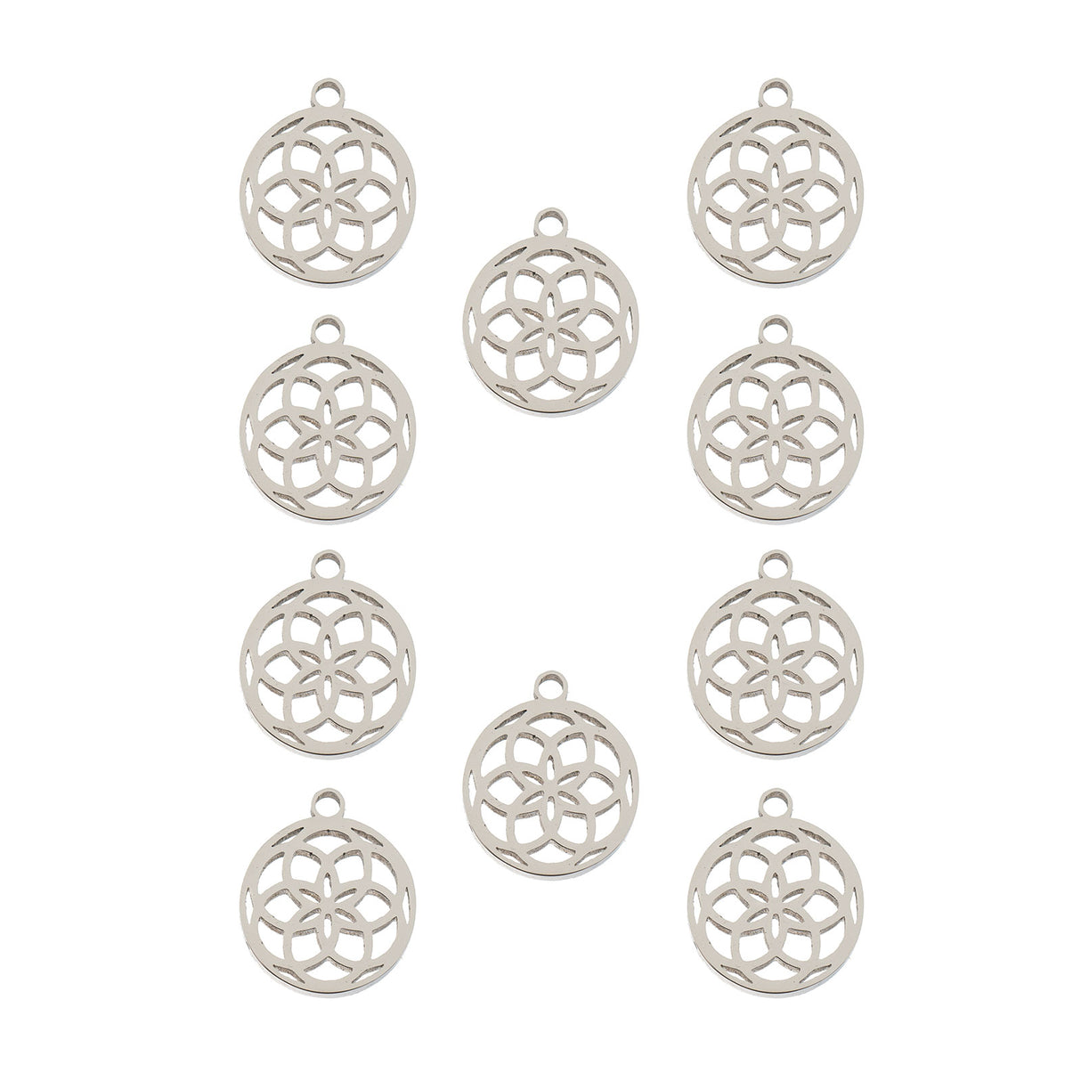 DZ0468-035: Steel Charm 9.1x10.5mm Dreamcatcher SPL 10PPK