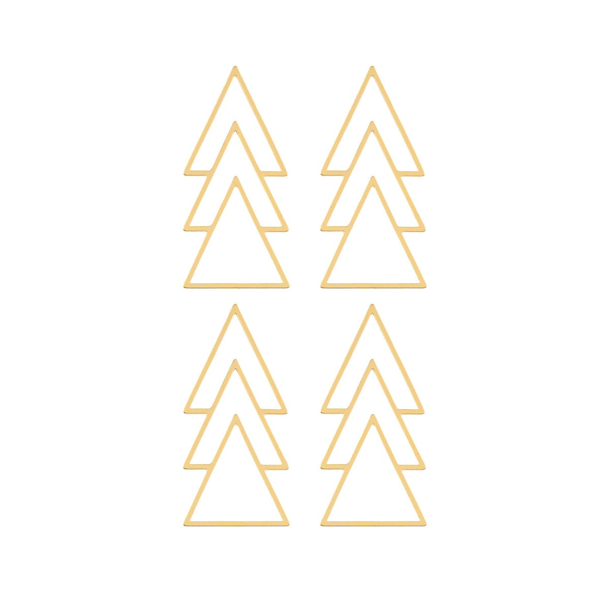 DZ1405-41: Beadwork Findings Gold Pendant Tree 21x46mm 4PPK