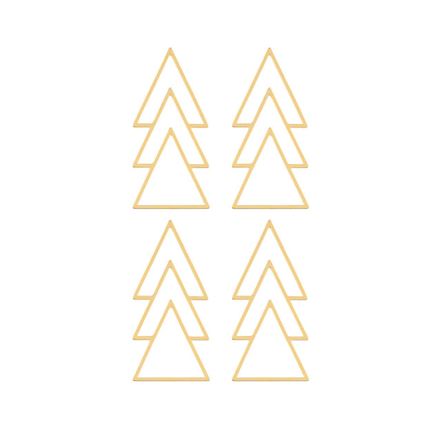 DZ1405-41: Beadwork Findings Gold Pendant Tree 21x46mm 4PPK