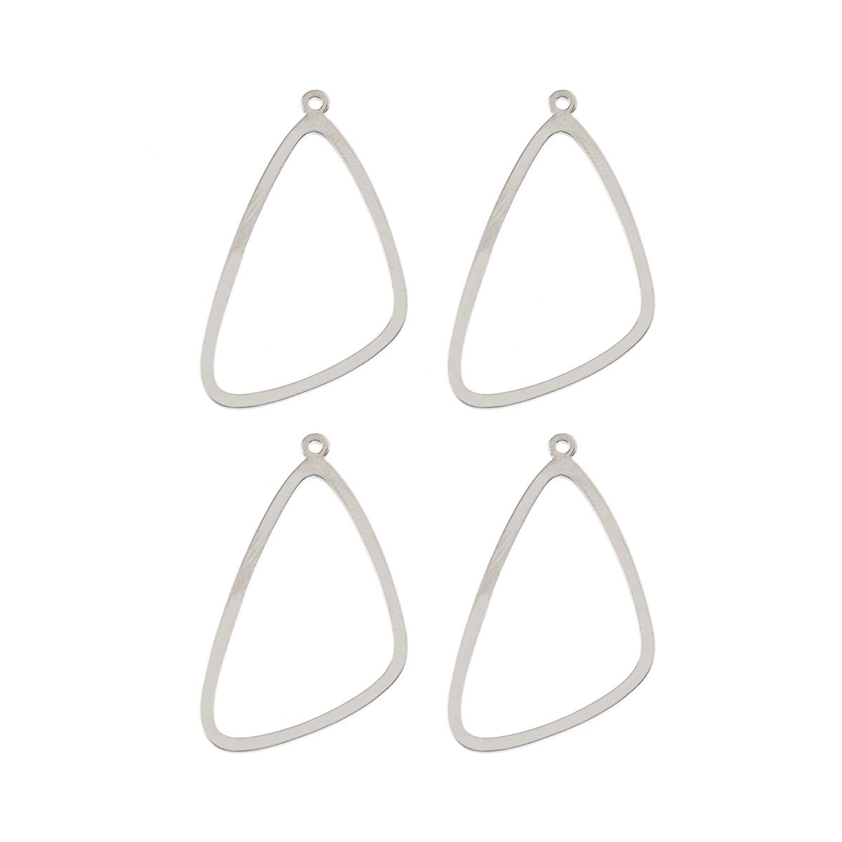 DZ1406-36: Beadwork Findings Silver Pendant Wing 22.5x40.5mm 4PPK