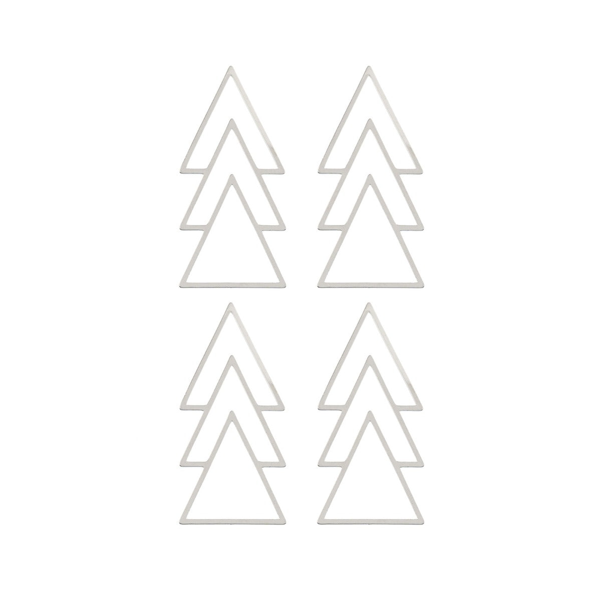 DZ1406-41: Beadwork Findings Silver Pendant Tree 21x46mm 4PPK