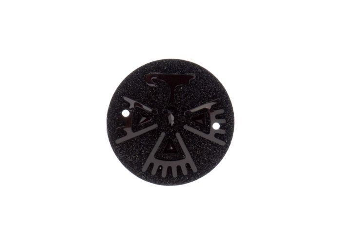DZ8815-10: Sew-On Resin Sparkle Eagle 25mm Black - 10PPK