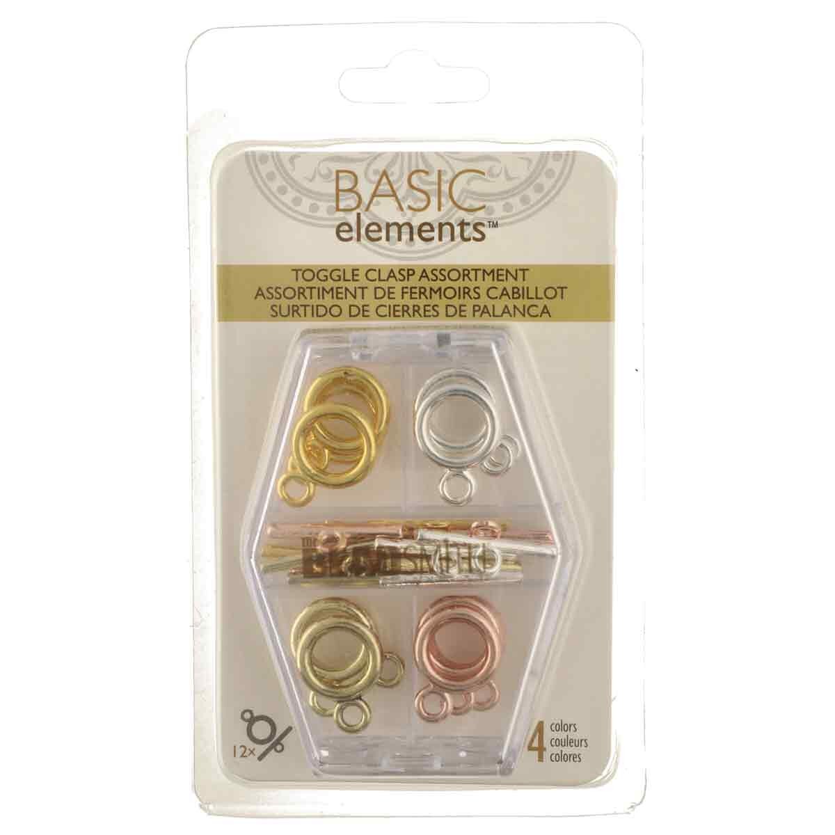 FI157-TG61ASST: Toggle Clasp ASST 14mm Hoop/22mm Bar - 12 Sets