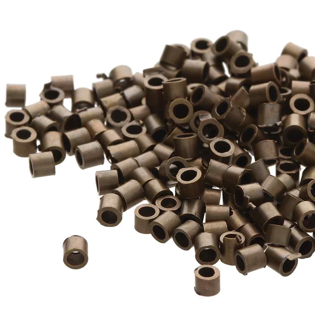 FI163-ABBULK: Crimp Tube ANT BRASS Plate 2mm - .5OZ