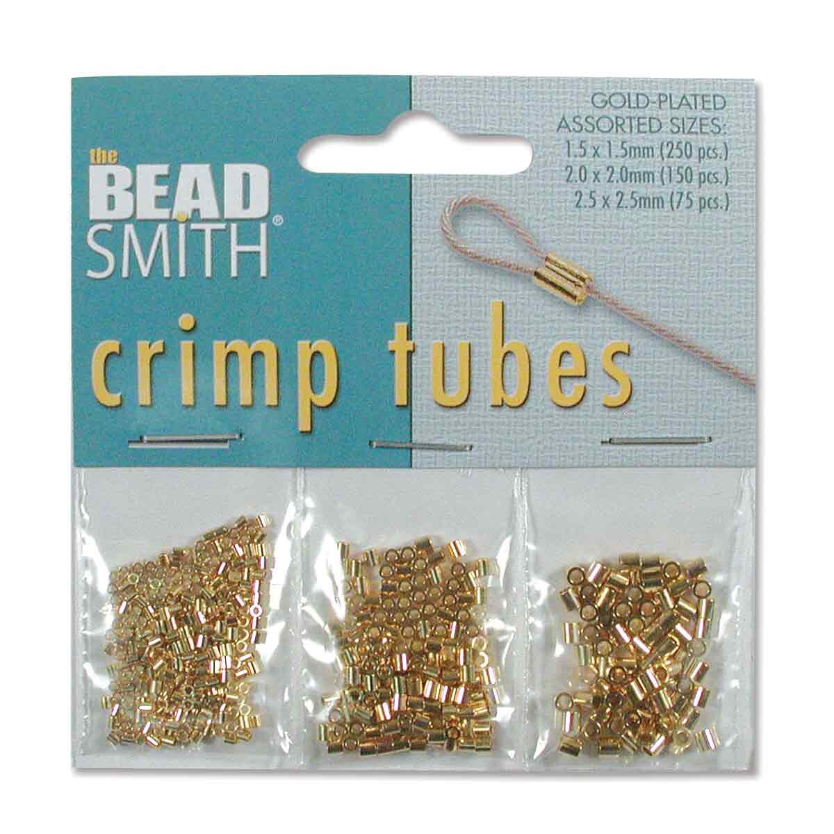 FI163-GPMX: Crimp Tube Assortment Gold Plate 3 Sizes 475PPK