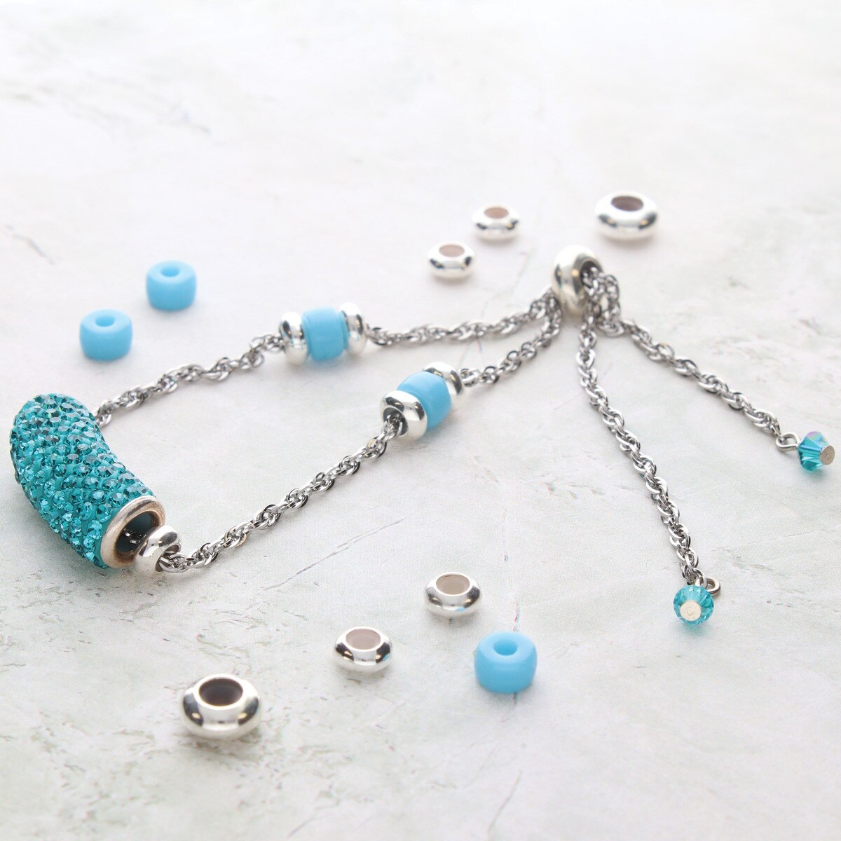 FI999-009MX: Silicone Stopper Beads/Slide on Clasp Asst 30PPK