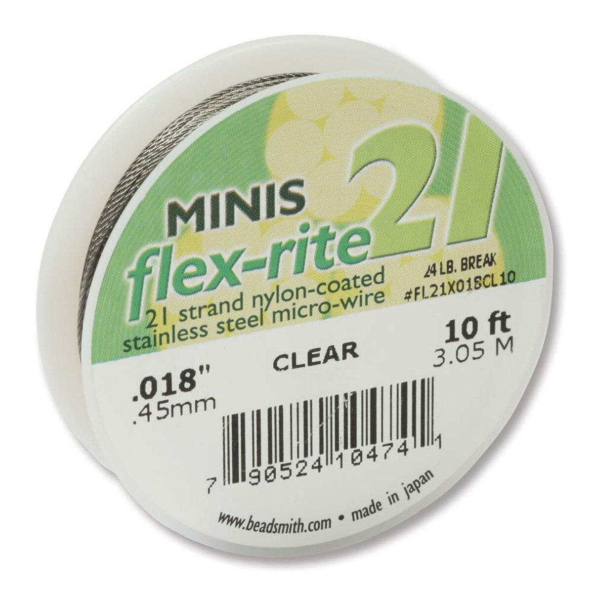 FI999-950KIT: Crimp Tube 2x2mm 125PCx4 Color + .018 Beading Wire 21STR 10FT