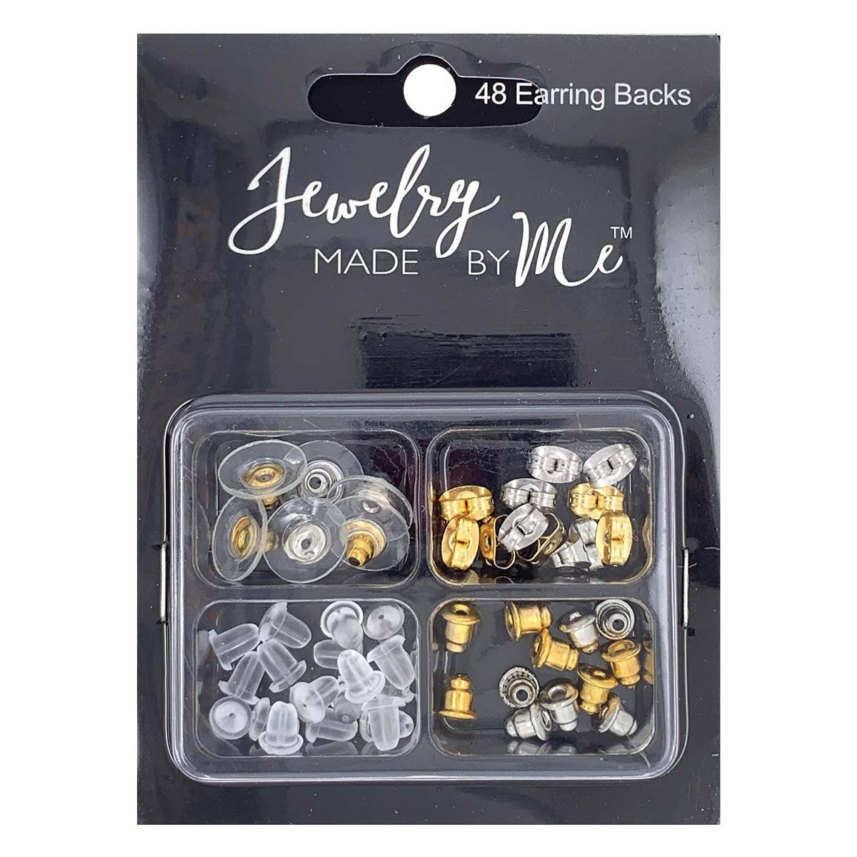 FI999-EARB: Findings Assortment Earring Backs 24PR/48PC