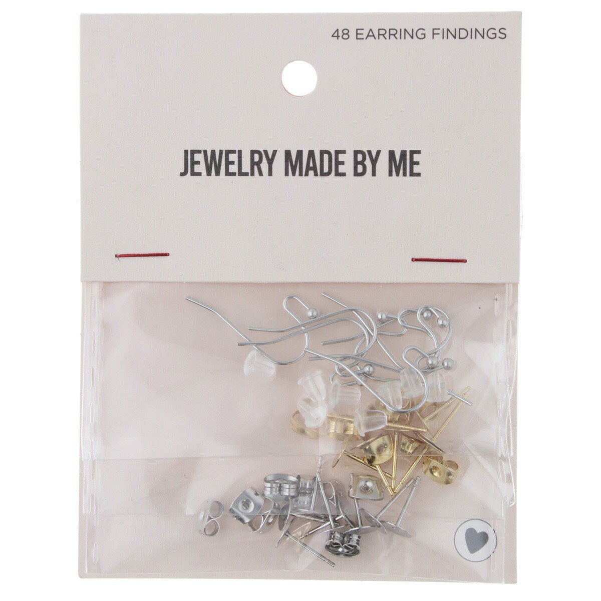 FI999-EAR: Findings Assortment Earring Posts & Hooks 24PR/48PC