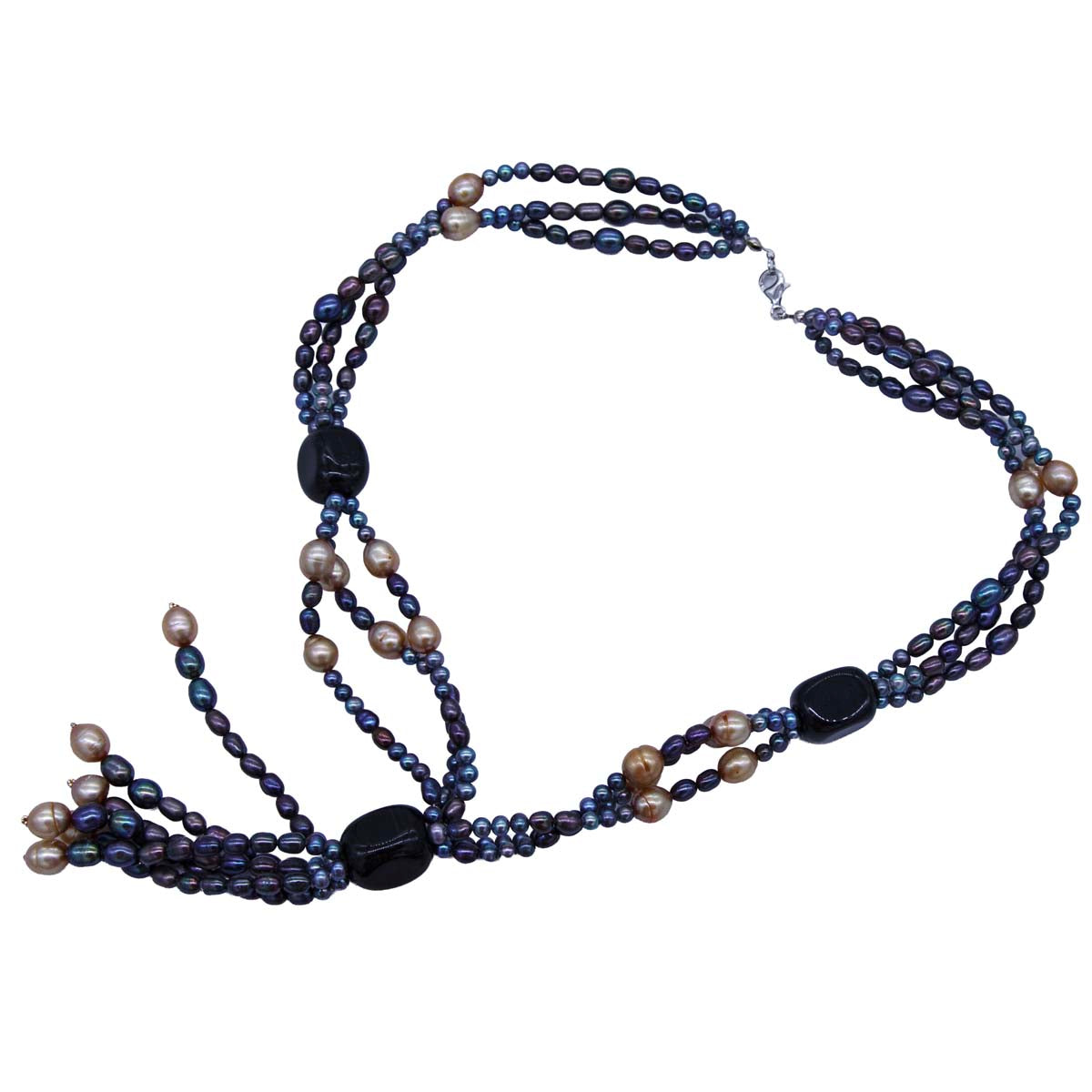 FPN1995-12: Medusa Multi Strand 20" Necklace W/ Clasp