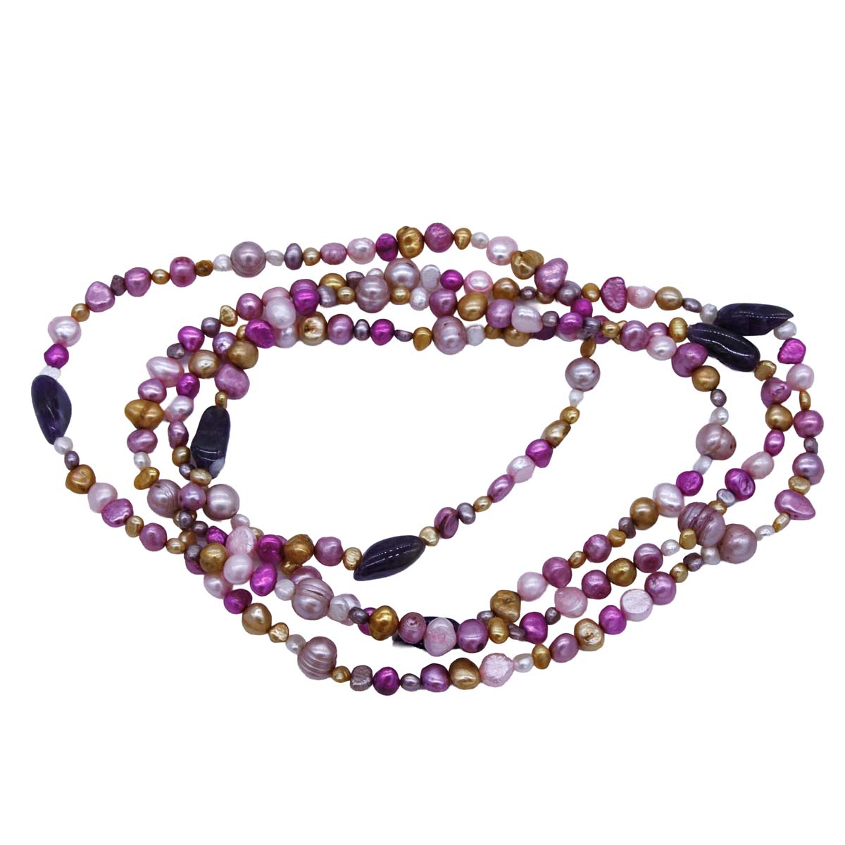 FPN3995-37: Sparkling Soirée Pearl Necklace 50" No Clasp