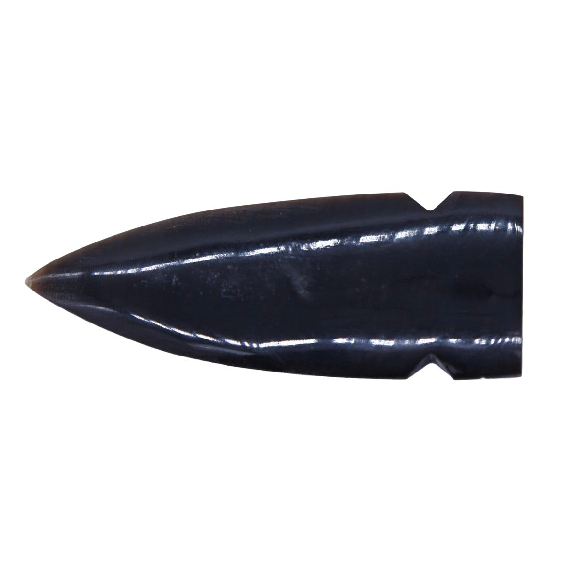 HR293-75B: Black Horn Spear Head 25x75mm 3 Inch 1 Piece