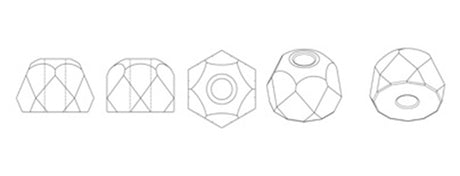 8HL112: CZ White FC Hill Bead 8mm 25 Pc Bag