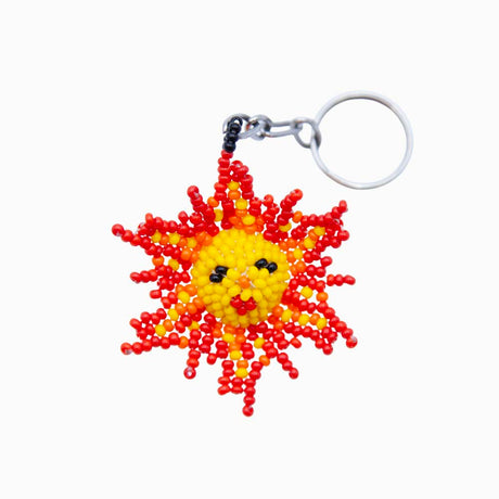 KY008: Beaded Mini Sun Keychain