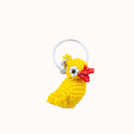 KY009: Beaded Rubber Duck Keychain