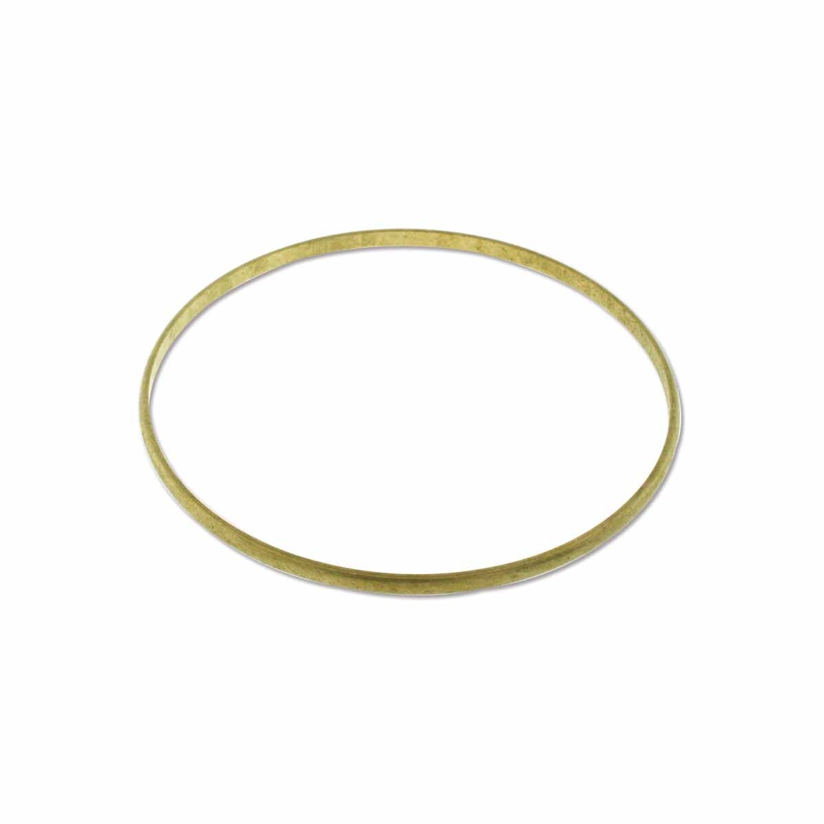 ME1-BR2410: Brass Blank Bangle Bracelet Domed 73mm - 1EA
