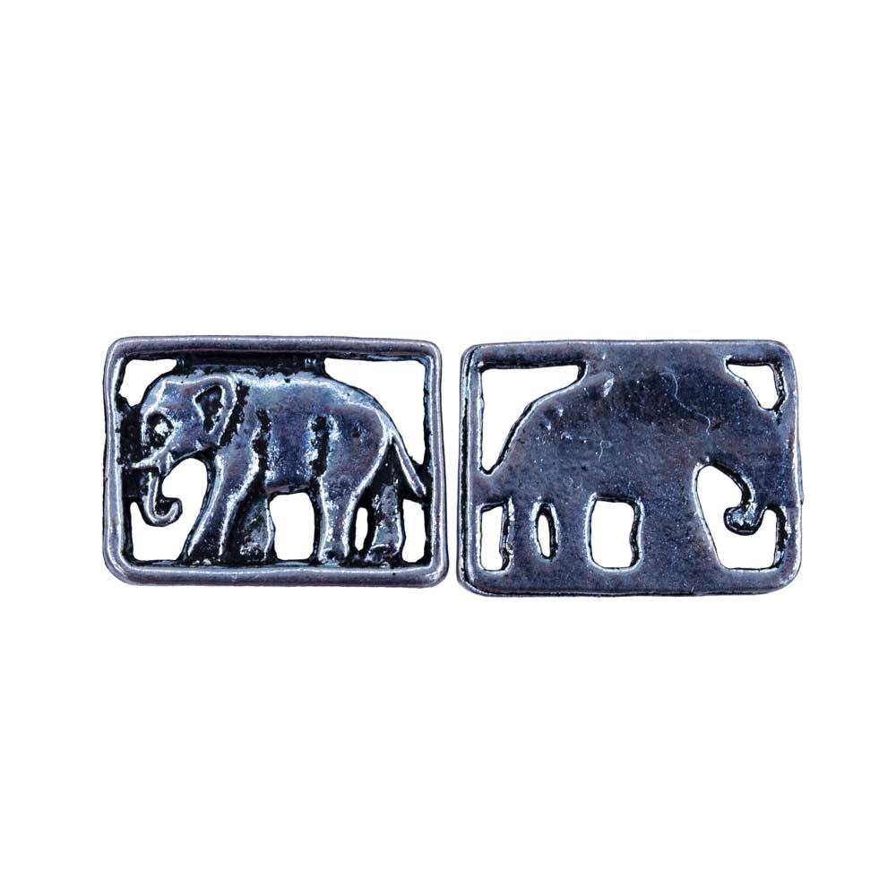 ME6330-S: Metal Elephant Link Silver 12x16mm-5PC
