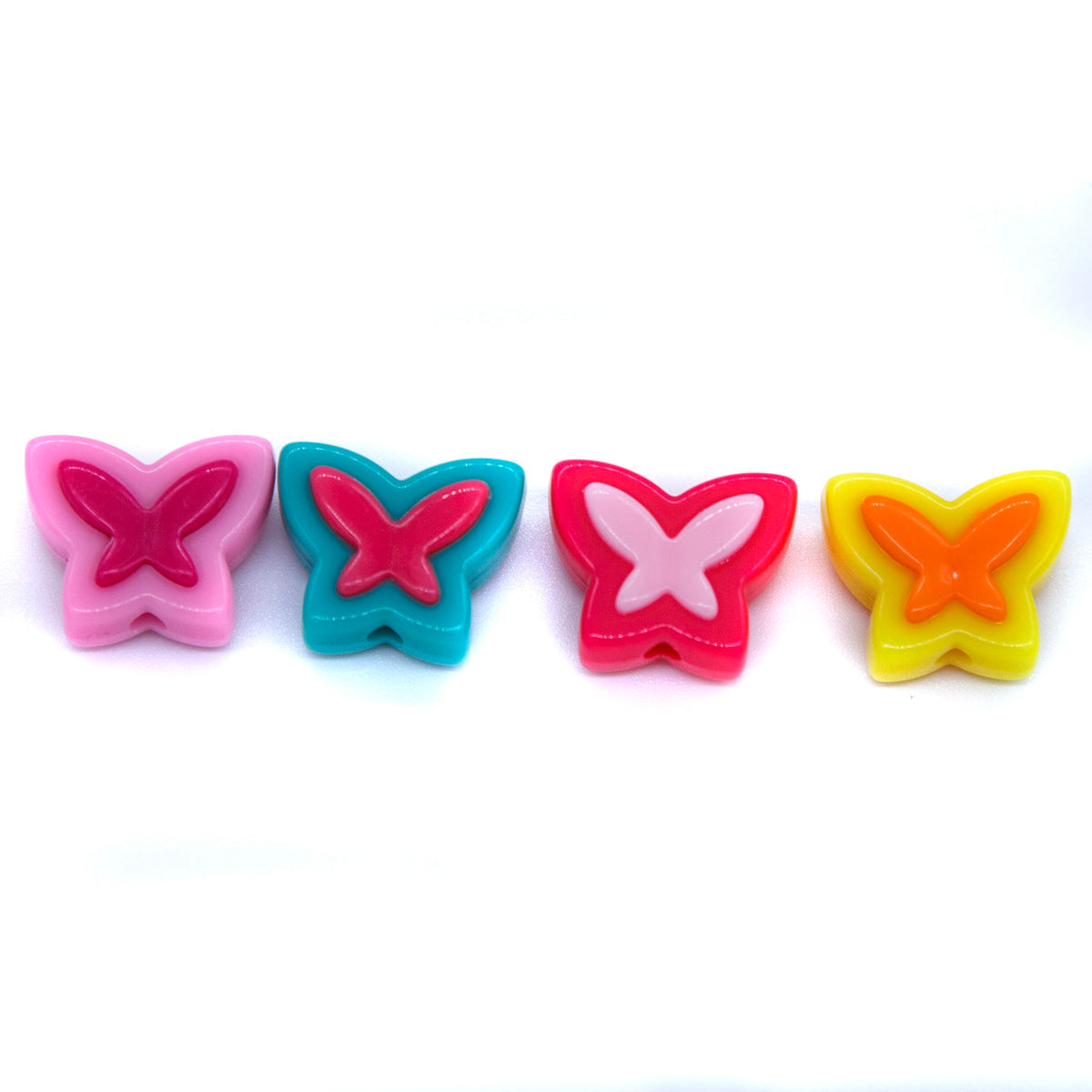 PL201-3: Acrylic Butterfly Bead 16x20mm 20 Pc