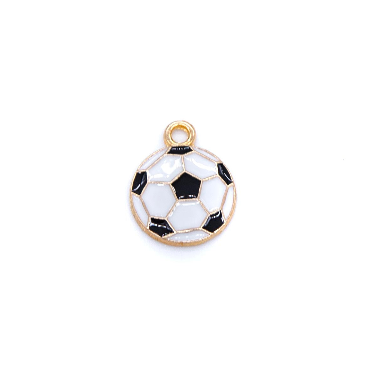 PW266-G: Pendant Soccer Ball White Gold 13x16mm-1PC