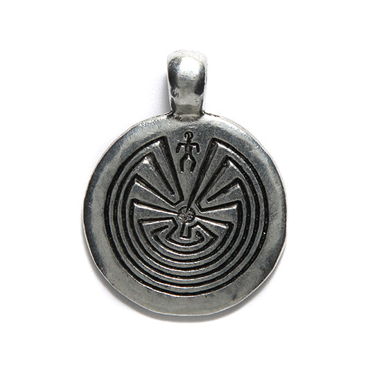 PW6574-S: Pendant Man In The Maze 26mm Ant Pewter -1PC