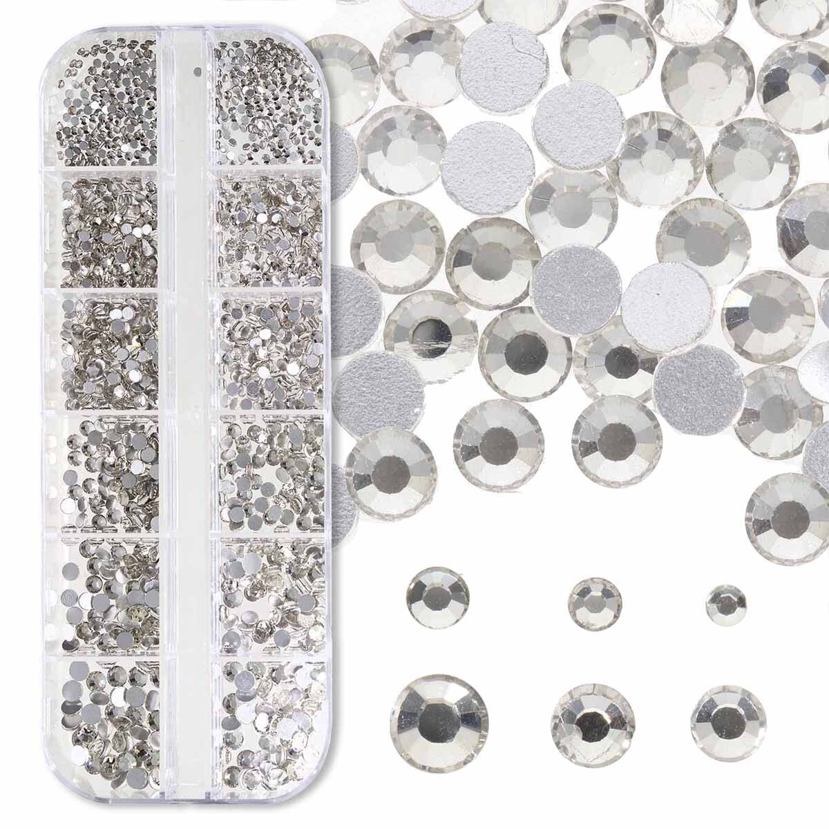 RH525-212FX: China FlatBack Rhinestone Mix Crystal 1500PPK