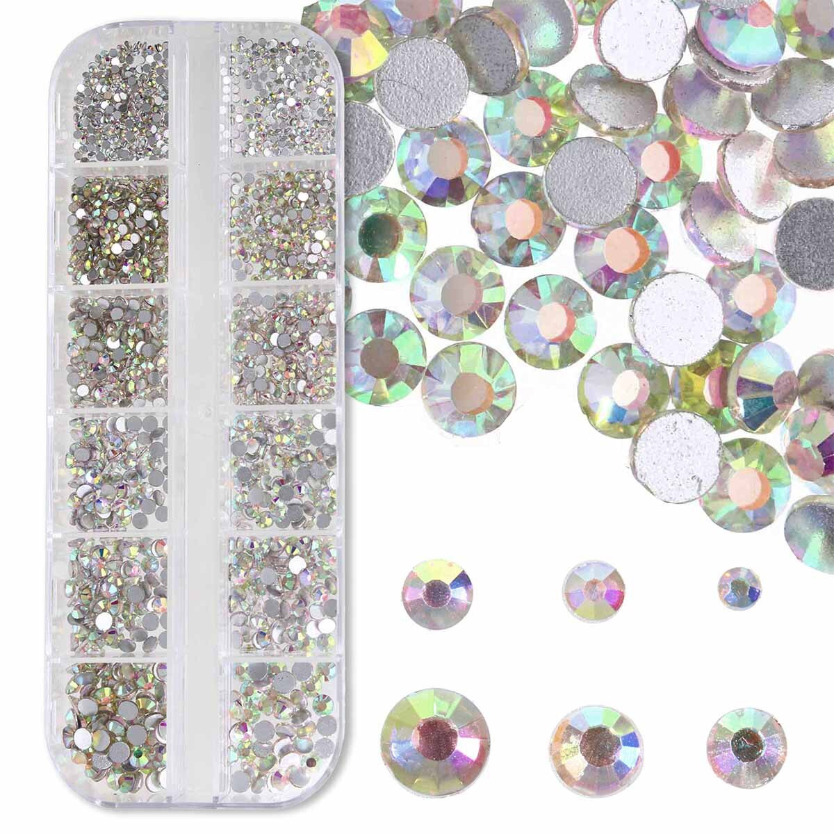 RH525-512FX: China FlatBack Rhinestone Mix Crystal AB 1500PPK