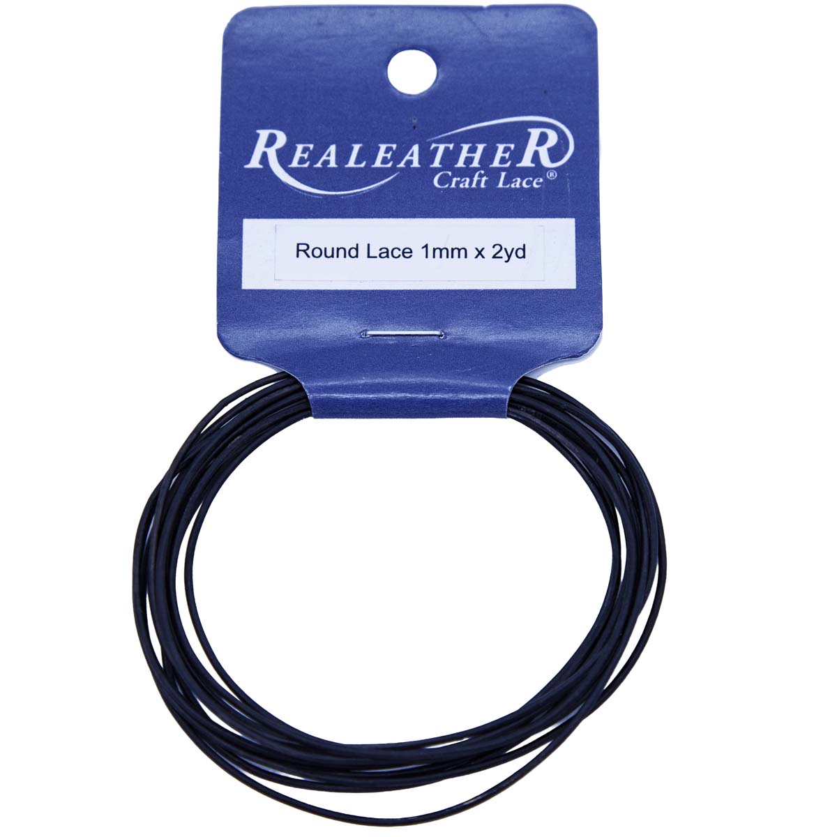 RL0102-0112: Round Leather Lace Hank Black 1mm 72in