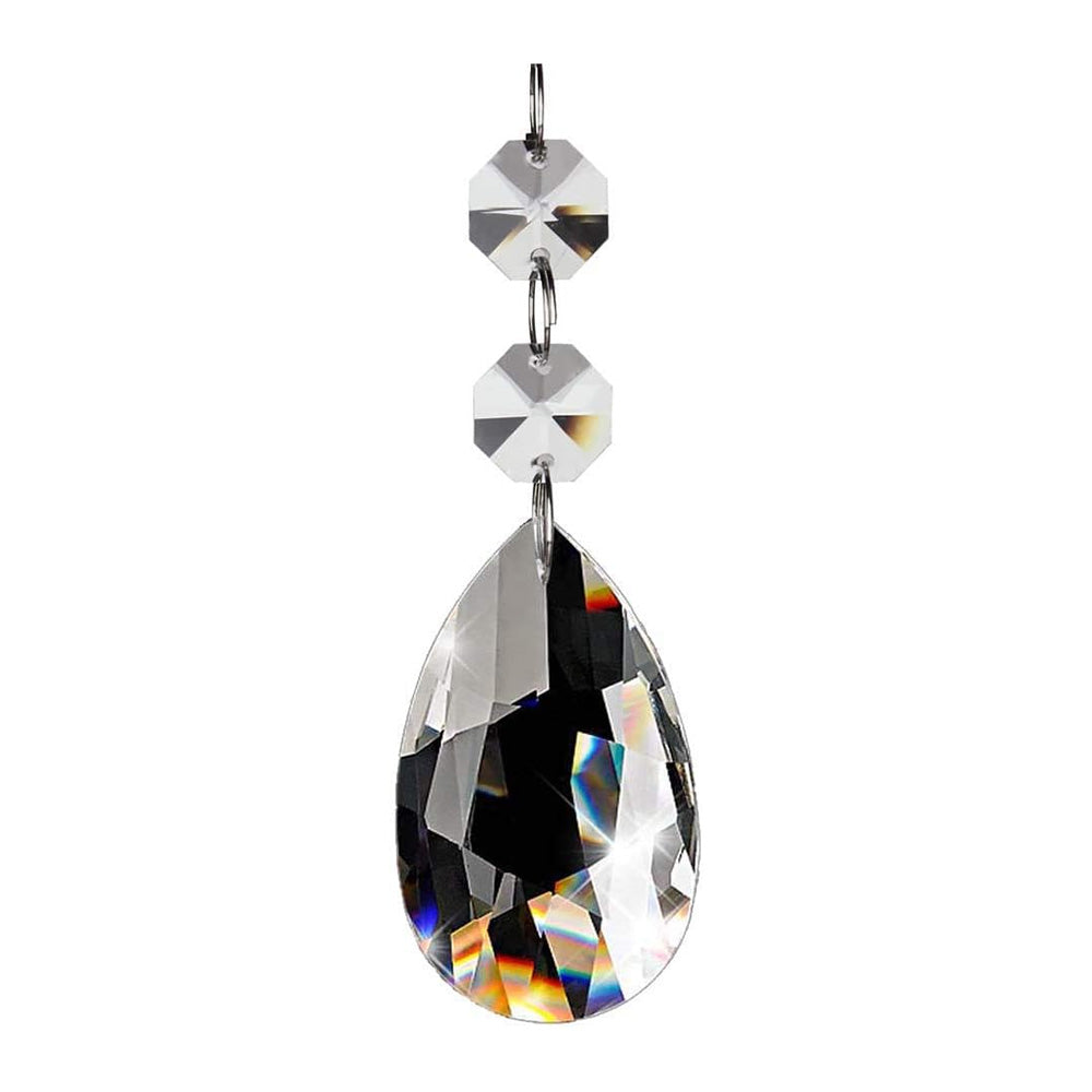 SCG212-D38: SUNCATCHER FACET GLASS CRYSTAL TEAR DROP 38MM - 1EA