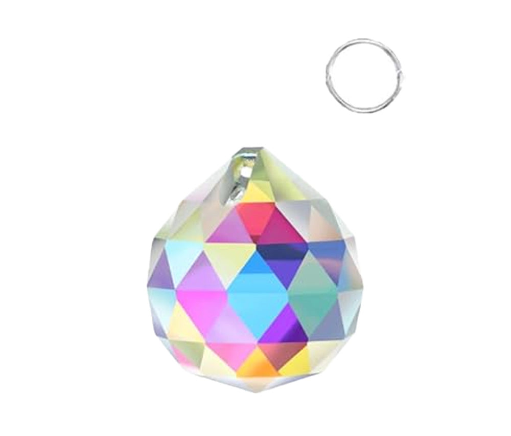 SCG512-B30: SUNCATCHER FACET GLASS CRYSTAL AB PRISM BALL 30MM - 1EA