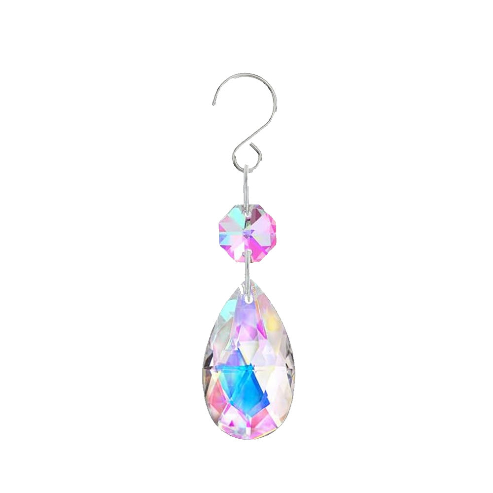 SCG512-D38: SUNCATCHER FACET GLASS CRYSTAL AB TEAR DROP 38MM - 1EA