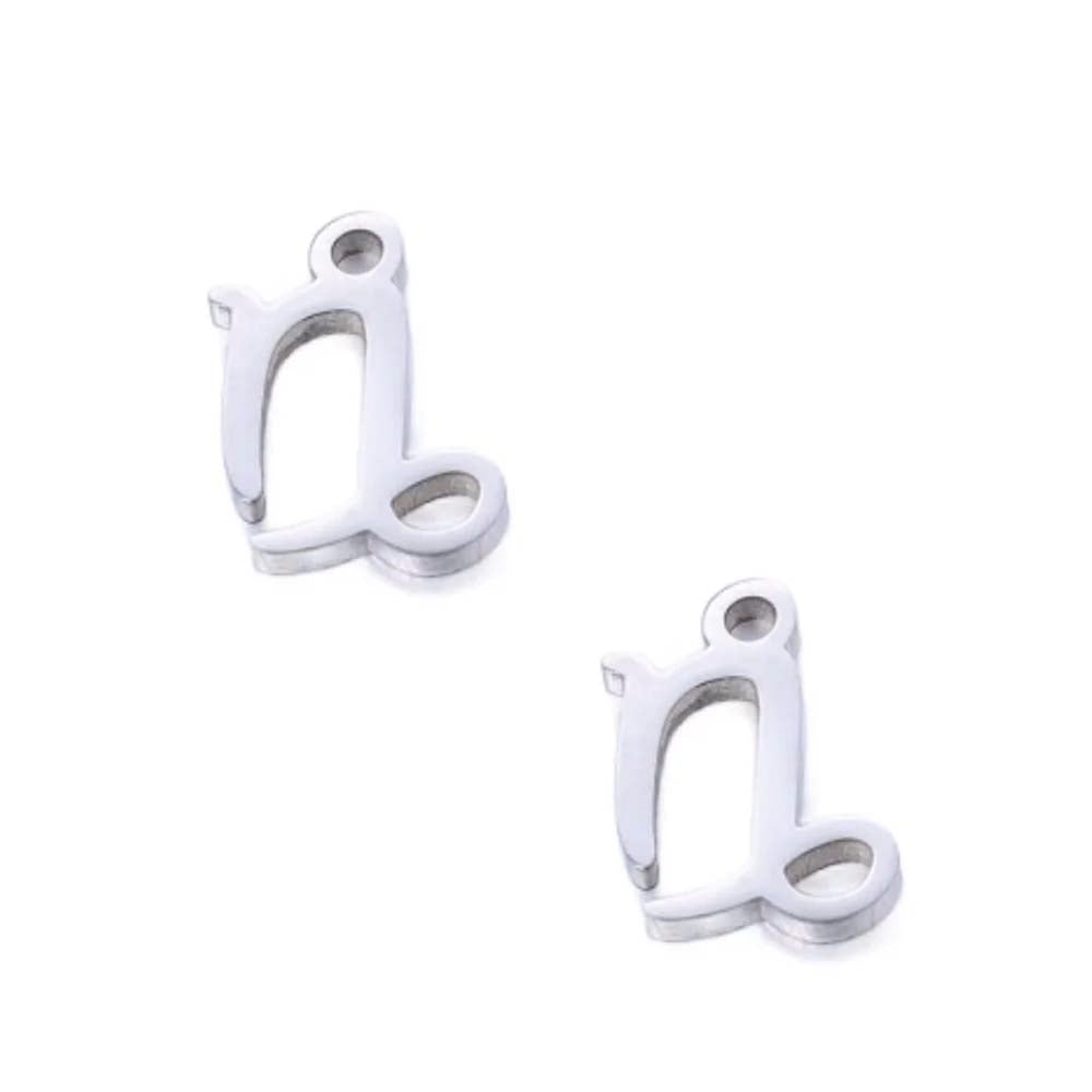 SNC10-SN10: Stainless Steel Zodiac Charm - Capricorn - 9.5mm - 2PPK