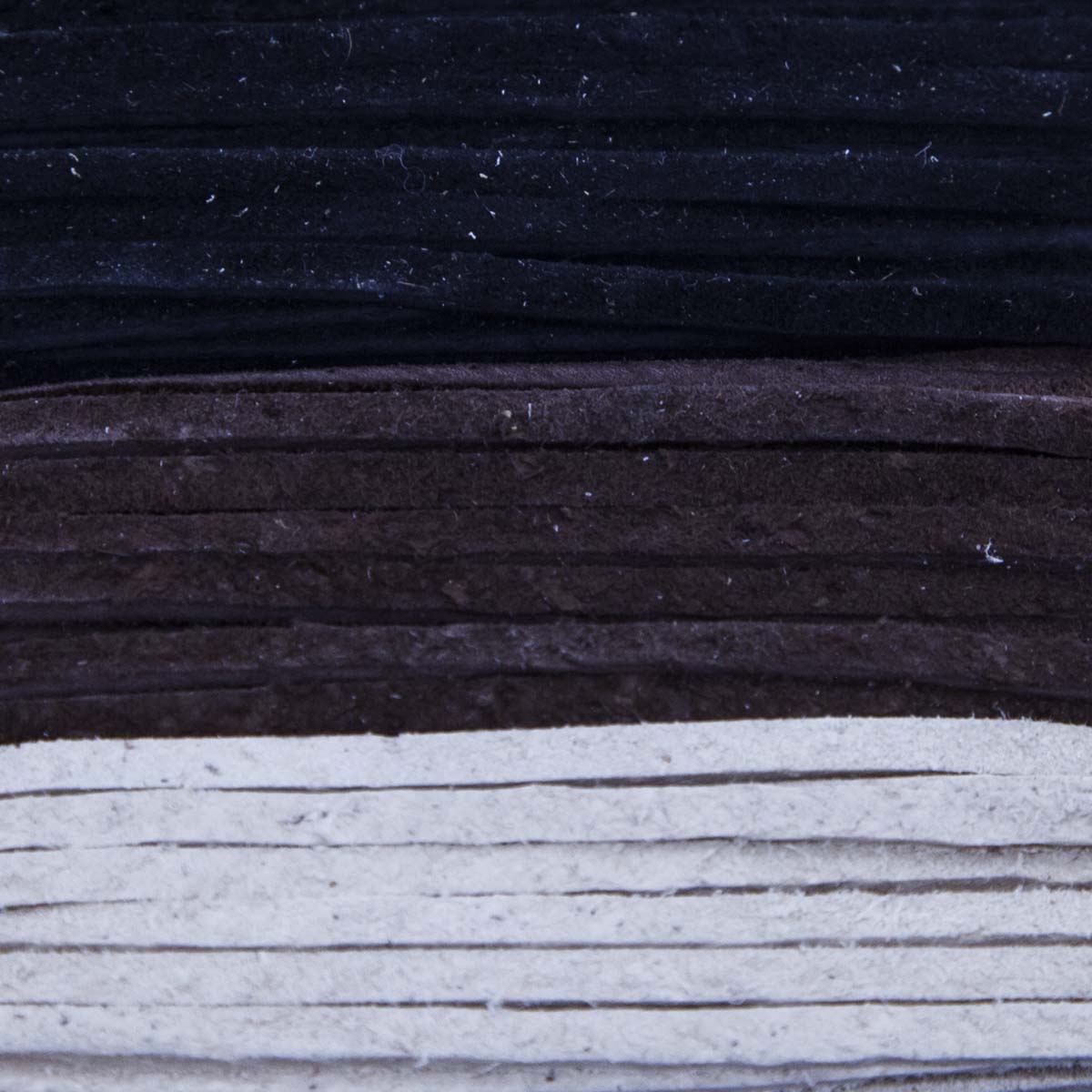 SPS08-2992: Suede Cord Combo 2.5mm Black/Cho/Beige 8ft each