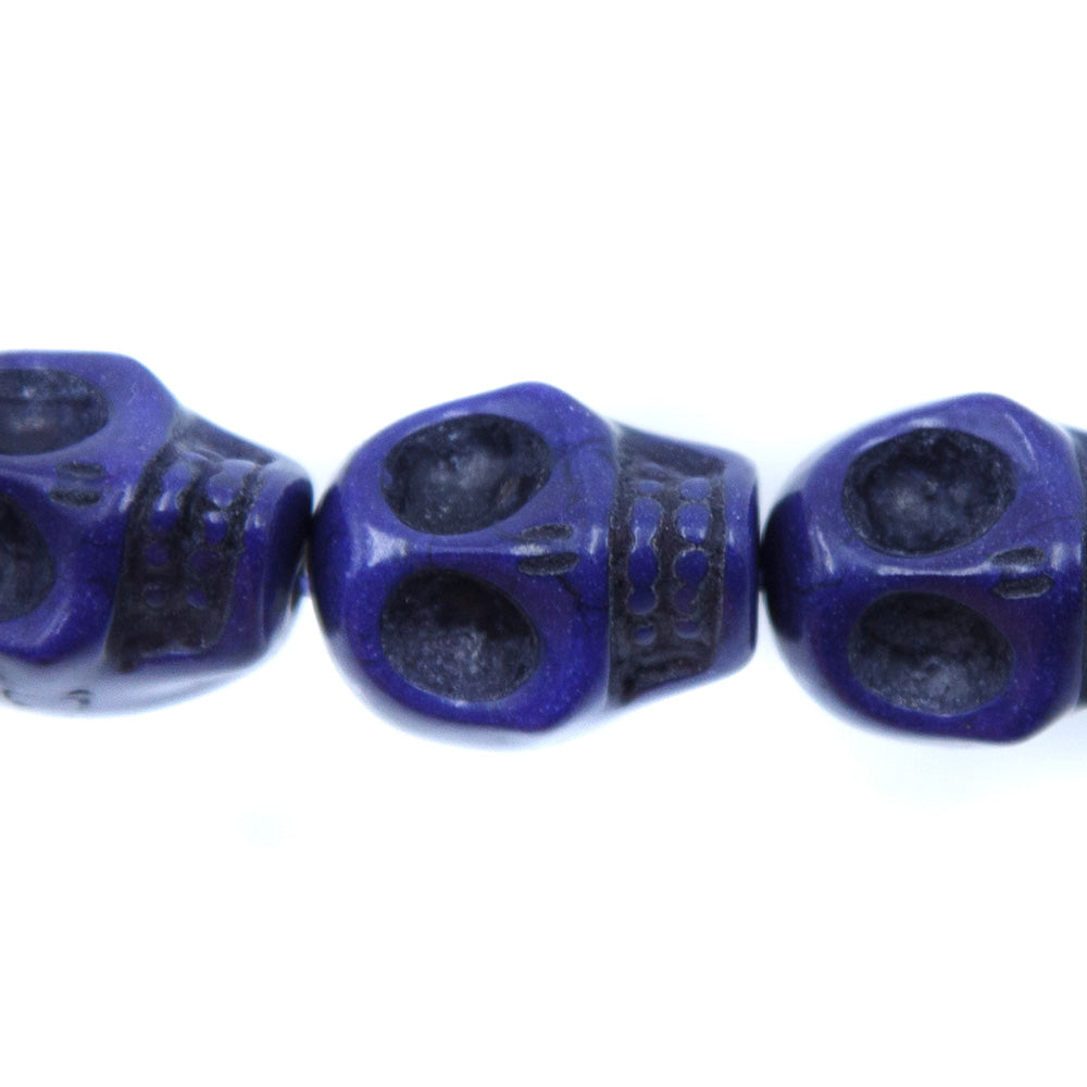 ST50-DB: Skulls Magnesite Dark Blue 13x18mm