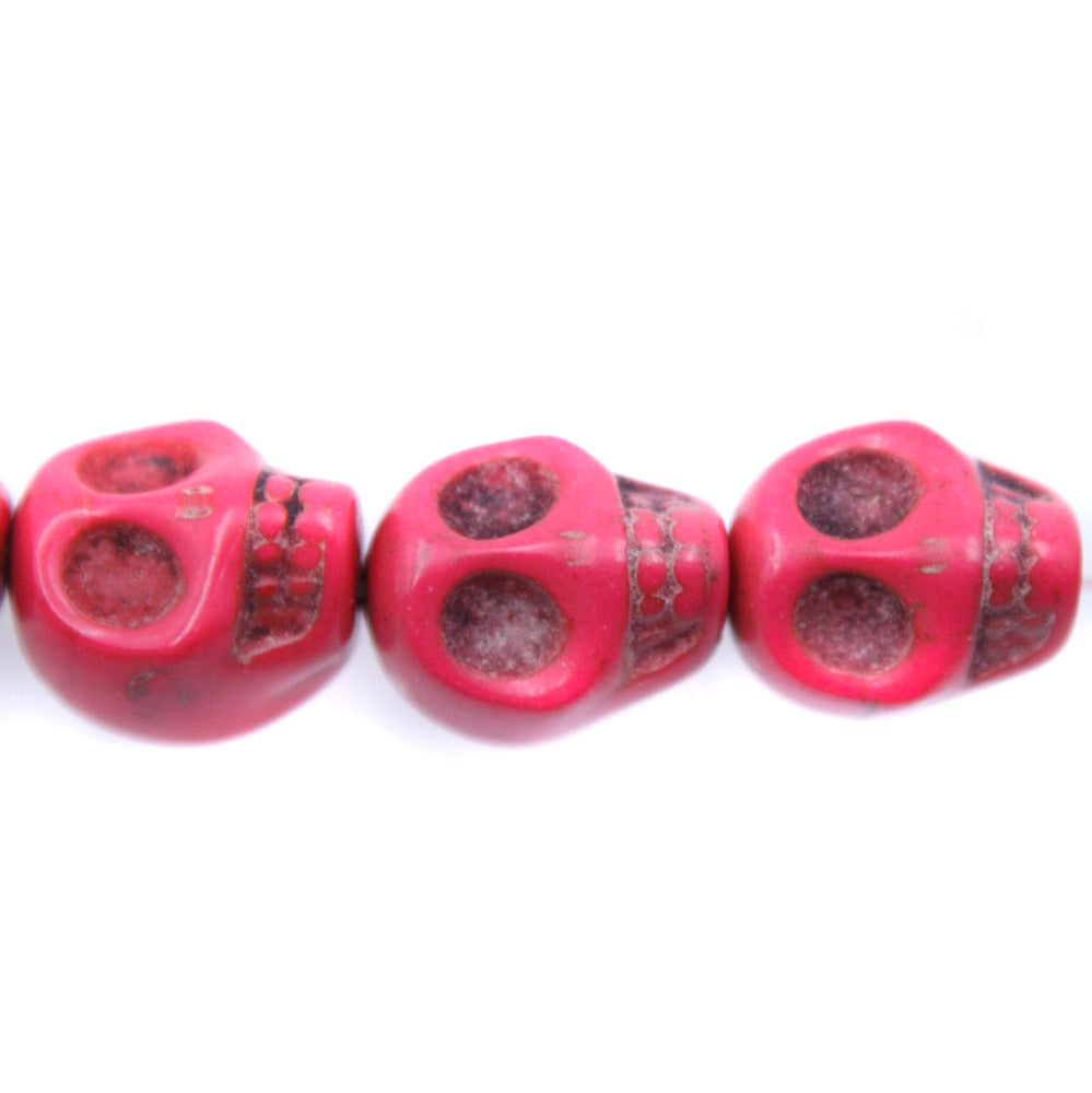 ST50-P: Skulls Magnesite Pink 13x18mm