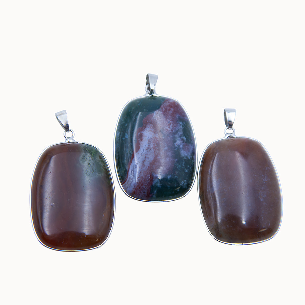 ST542-B: Bloodstone Pendant 30x40mm