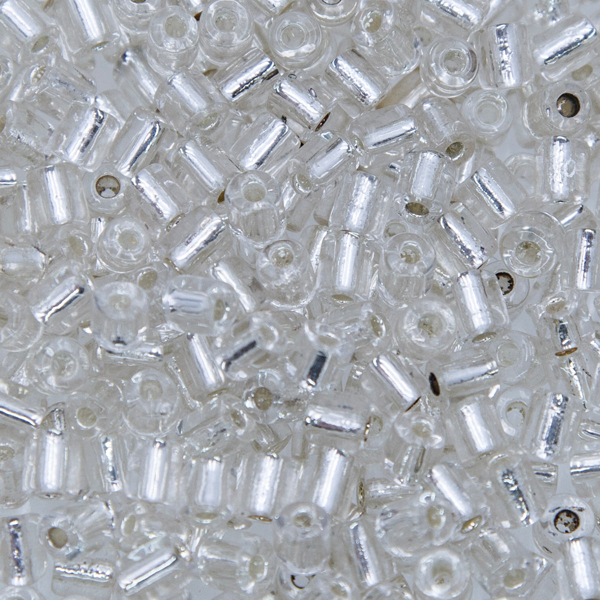 SV100-128: Vintage Venetian Tube Crystal Silverlined 4x5mm - 250 Grams