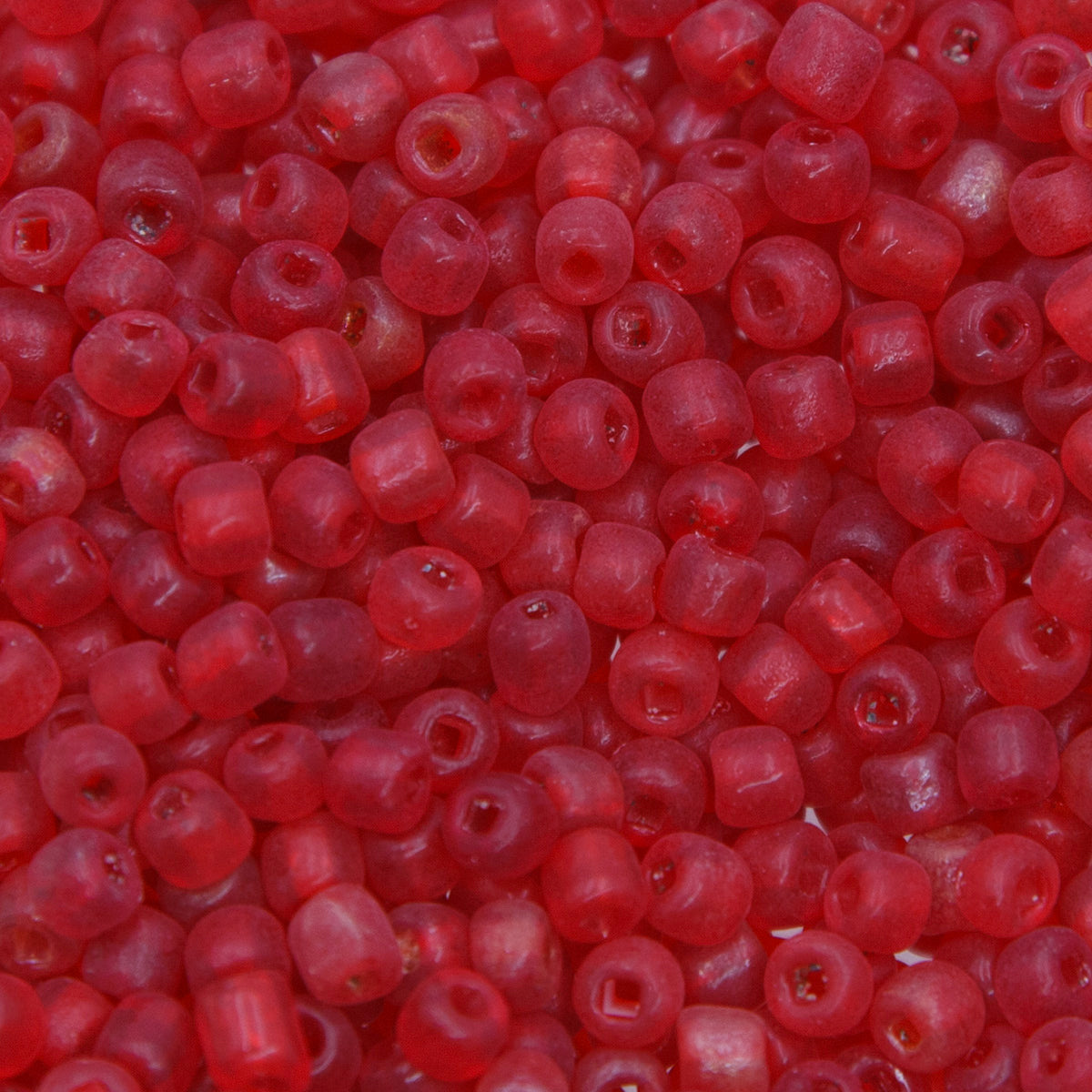 SV100-72: Vintage Venetian Seed Bead Transparent Red 5/0 - 250 Grams