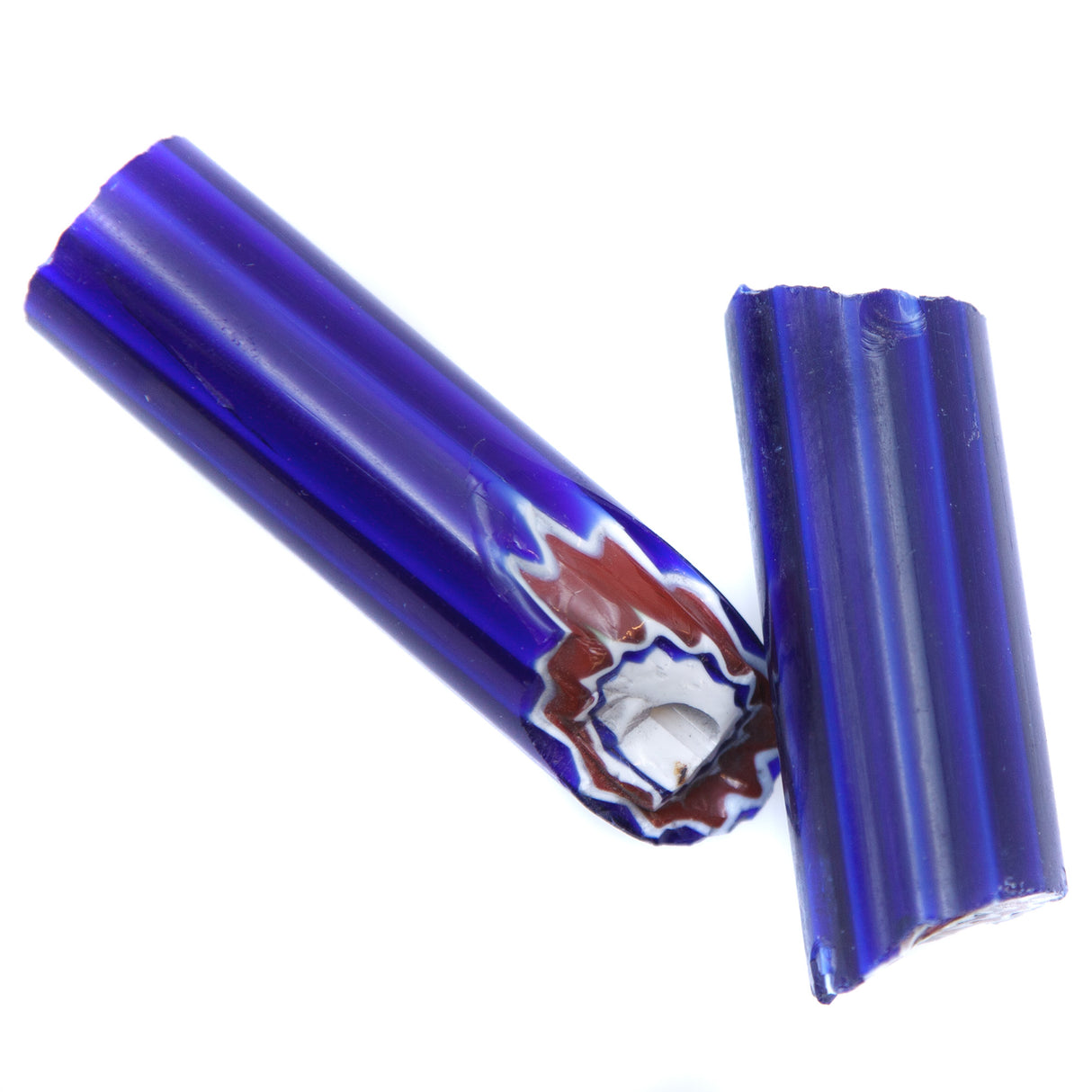 SV520-3: Antique Venetian 5–6 Layer Chevron Cane Segment - 1.5-2 Inch Usable Length