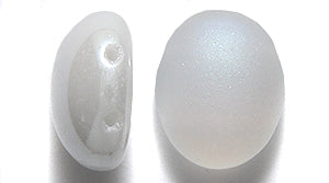 34CA512-TMR: CZ Candy Oval 2Hole Crystal AB Matte 10x12mm-20PC