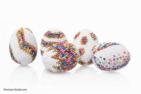 Crocheted Seed Bead Easter Egg