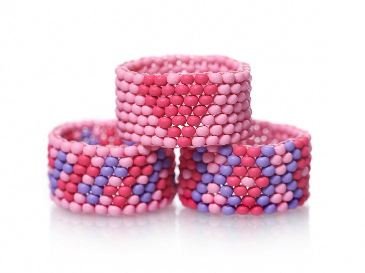 Valentine’s Brick‑Stitch Ring — 10/0 PermaLux