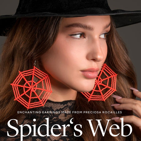 Halloween Spiderweb Earrings (Preciosa Ornela)