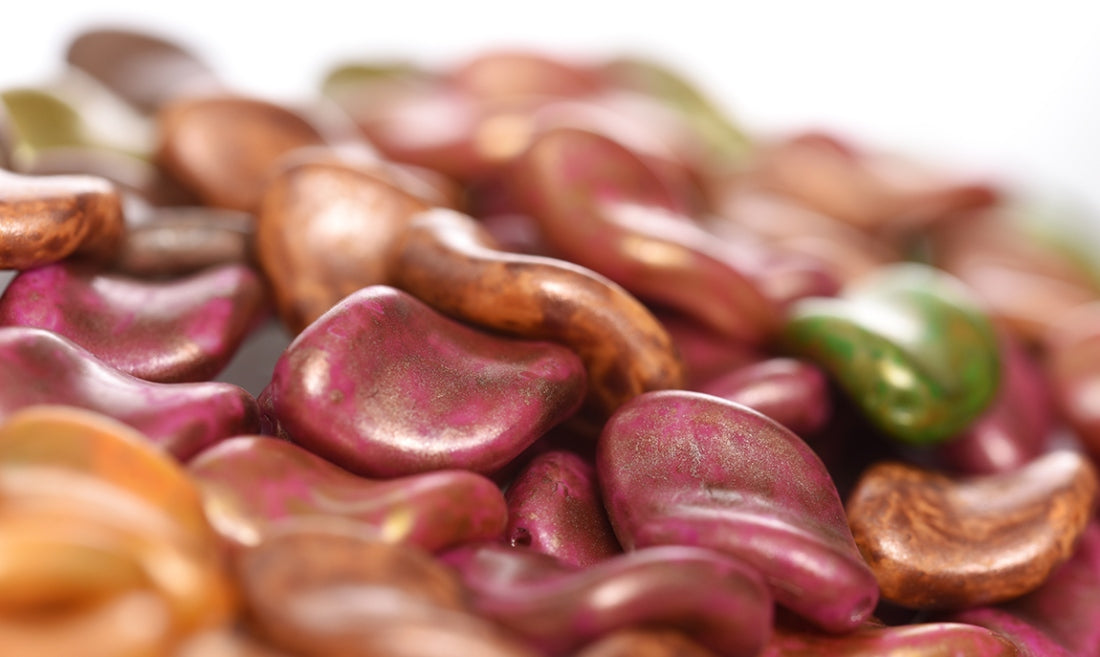 Pressed Bead Twisted Ovals