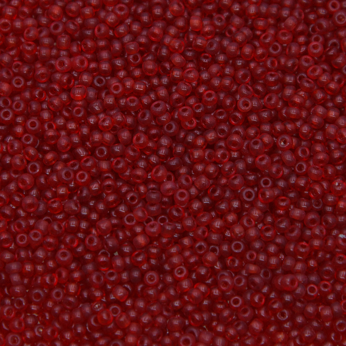10EP244-2R: Vintage French Seed Bead Transparent Red 10/0 50Grams